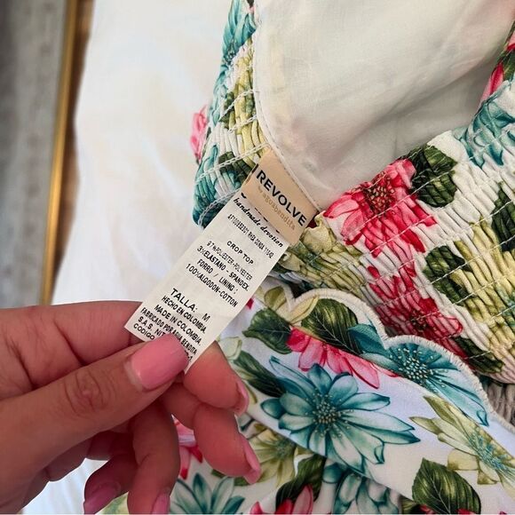 AGUA BENDITA x REVOLVE Rhea Top in Conga White Floral - Picture 8 of 8